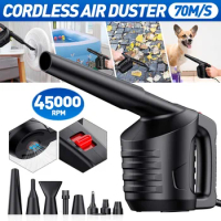 45000RPM Air Duster Cordless Compressed Air Blower Cleaning Tool For Computer Laptop Keyboard Electronics Cleaning Air Duster EU