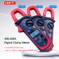 UNI-T Digital Clamp Meter UT203 UT204 UT204A AC DC Voltage Current Ohm Frequency Diode Test Auto Range Multimeter Duty Cycle
