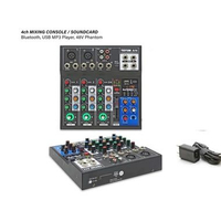 SOUNDCARD PENGONTROL DIGITAL 4 ARAH MIKROFON REVERB MIXER (Efek Depan Mode Transmisi Dua Arah) AF4