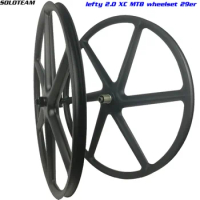 lefty 2.0 XC MTB wheelset 29er mtb carbon wheels 6 spokes carbon wheelset 12*148mm mtb carbon wheelset 29inch tubeless wheels