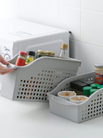 滑輪櫥柜收納筐家用水槽下雜物盒儲物籃塑料廚房調料置物架