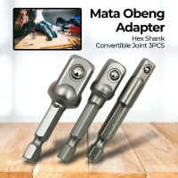JGNG Mata Obeng Adapter Hex Shank Convertible Joint 3PCS [Obral] JG059 Obeng Elektrik Set Listrik Al