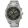 SEIKO V175-0AN0D 分秒必爭太陽能三眼計時男腕錶 藍面 41mm 不鏽鋼表帶