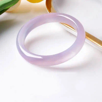 Es tinggi violet gadis giok sumsum es gelang transparan siswa merah muda ungu gelang giok kotak hadi