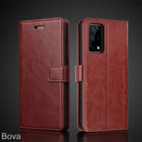 case for OPPO Realme Q2 / V5 5G card holder cover case Pu leather Flip Cover Realme 7 5G Retro wallet bag fitted case business