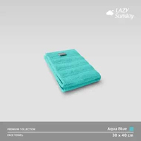 Handuk Kecil / Handuk Muka / Face Towel - Premium Towel 30x40 cm - LAZY Sunday Aqua Blue