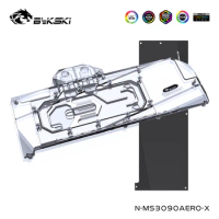 Bykski Watercooler For MSI Geforce RTX 3090 Aero 24G With Back Plate VGA Card ,Full Cover Water Block, N-MS3090AERO-X