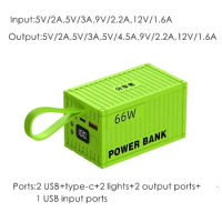 Power bank Shell 5V/2A,5V/3A,5V/4.5A,9V/2.2A,12V/1.6A USB QC4.0 PD 22.55W Type-C Super-Charge VOOC 21700 18650 Battery pack