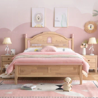 Elegant Wood Childrens Bed Simple Modern Loft Princess Bed Comferter Queen Camas De Dormitorio Furniture Home
