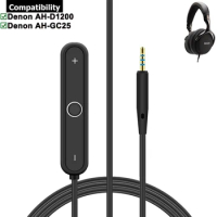 Bluetooth 5.0 Stereo Audio Adapter Wireless A2DP Handsfree Receiver for Denon AH-D1200 AH-GC25NC Headphones