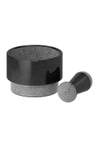 HomesCulture ADELSTEN Pestle and Mortar (Marble Black)