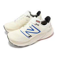 【NEW BALANCE】慢跑鞋 Fresh Foam X More V4 2E 男鞋 寬楦 白 藍 緩衝 運動鞋 NB(MMORCE4-2E)