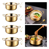 Korea Ramen Pot Cookware Instant Noodle Soup Pot for Backyard Camping Curry