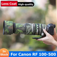 For Canon RF 100-500mm F4.5-7.1 L IS USM Lens Waterproof Camouflage Coat Rain Cover Sleeve Case Nylon Cloth RF 100-500 4.5-7.1