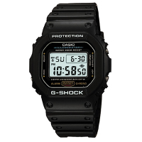 G-SHOCK 經典DW-5600系列電子腕錶 新春送禮-黑/42.8mm DW-5600E-1
