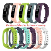 High Quality Silicone Wrist Strap Replacement Watch Band for Huawei Band 4e 3e Honor Band 4 Running Wearable Smart Accessories