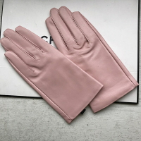 真皮手套保暖手套-粉色綿羊皮極簡防寒女手套2款74by15【獨家進口】【米蘭精品】