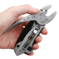 Multi-purpose tool pliers, folding small wrench tool set, portable outdoor wrench pliers, folding kn