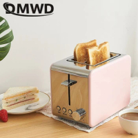 DMWD 750W Home Automatic Toaster 2 Slice Bread Baking Machine Breakfast Maker Sandwich Bread Slice Toaster Blue 220V