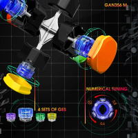 GAN 356 M, ลูกบาศก์ 3x3 แบบไม่มีสติกเกอร์, GAN 356M ลูกบาศก์, เกมหลายสีที่เหมาะสำหรับเด็กชายและเด็กห