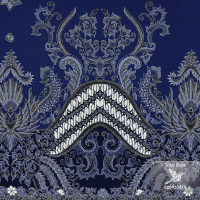 Kain Batik - Motif SOGAN Gajah Mada Jawa Modern Spesial (Biru)