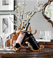 酒架酒櫃裝飾品擺件客廳創意現代酒瓶架歐式個性鹿角紅酒架擺設工藝品