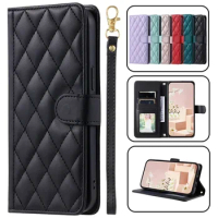 Redmi Note 8 Pro Case Luxury Diamond Lattice Wallet Phone Case on For Xiaomi Redmi Note 8 Pro Note8 8Pro Leather Protect Cover