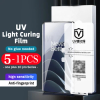 5-1Pcs Not Glass for oneplus 11 UV light curing film for oneplus 8 9 10 ACE 2 7 7T pro phone screen protector HD soft full cover
