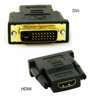 Gold Plated DVI To HDMI-compatible Adapter Computer Dvi Male 24 + 1 To Hdmi Female 1080P HD Cable Converter For HDTV Projector
