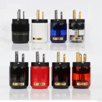 2Pcs Oyaide P-079/P-037/ P-029/ P-046/ P-004/P-330/ P-320/P077 US Power Male Plug Rhodium/Gold Plating Power Connector