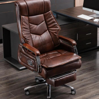 Commerce Waist Support Office Chair Leather Massage Boss Gaming Chair Bedroom Executive Sillas De Oficina Office Furniture LVOC