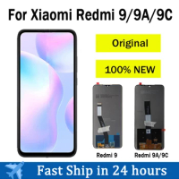 100% NEW Original For Xiaomi Redmi 9A LCD Display Screen With Frame Touch Screen Assembly For Redmi 9A 9C 9 LCD Display Screen