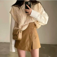 Promo Guncang Korean Mini Skirt - Rok Celana Pendek Wanita Hotpants Terbaru - Mini Skirt Style Korea