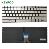 New US English For HP Pavilion X360 14-CD 14-CE 14-CM 14-DA 14-DK 14-CK 14-CC Backlight Silver Notebook Laptop Keyboard