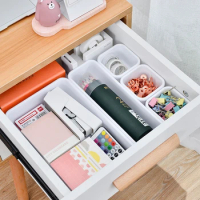8pcs Household Drawer Organizers Dustproof Desk Stationery Storage Box Women Makeup Organizer For Kitchen Bathroom Accessories