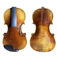 4/4 handmade violin nice flame grain powerful sound with quality case best gift