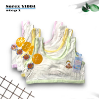 Grosir (1’6’12)pcs miniset SOREX Y1004-minibra wanita remaja dasar warna model tali bahu lebar lis w