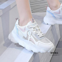 老爹鞋女夏鏤空透氣厚底百搭小白休閒運動鞋【聚物優品】