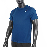 Asics [2031E609-401] 男 短袖 上衣 T恤 運動 慢跑 路跑 訓練 吸濕 快乾 透氣 亞瑟士 深藍