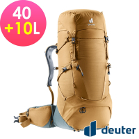 【deuter 德國】AIRCONTACT CORE 40+10L拔熱式透氣背包3350122杏仁咖/長途登山包/自助背包客/休閒旅遊包