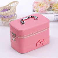[YIDEA HONGKONG] Cute Ribbon Accessory Case, Cosmetic Box, Makeup Box, Large Capacity Storage Case, 
