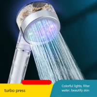 7 Color Change Handheld Spray Filter Filter Shower Head Water Purification LED Light with Magic Color Change