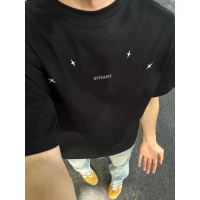 (COD) Plus size 40-100kg trendy top 100% cotton t-shirt loose fit men's short-sleeve t-shirt for hig