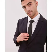 VALINO Dasi Formal Hitam Polos Pria - V-DJCS12-B9