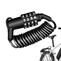 Bicycle Password Safety Lock Portable Helmet Lock Durable Wire Lock Mountain Bike Backpack Lock Anti-theft Bike Lock