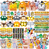 Jungle Safari Party Favors Set 92 PCS Wild Animals Set for Kids Birthday Gifts Wild Theme Party favo
