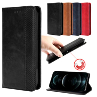 Pro Retro Leather Vintage Skin Case For Oppo Reno 7 A Cases Funda Flip Book Oppo Reno 7A Shockproof Holder Cover