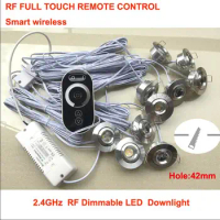 10x3W Mini LED Downlights Dimmable 3W LED Recessed Ceiling Lamps LED Spot light With Driver+Controller+2.4G Dimmer