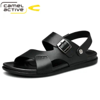 Camel Active 2021 New Brand Genuine Leather Shoes Summer New Large Size Men's Sandals Men Sandals Fashion Sandals Big Size 38-44