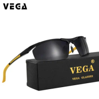 VEGA Best Polarized Sport Sunglasses For Biker Driver Police Shooting Eyeglasses For Men Women Half Alloy Frame 8530